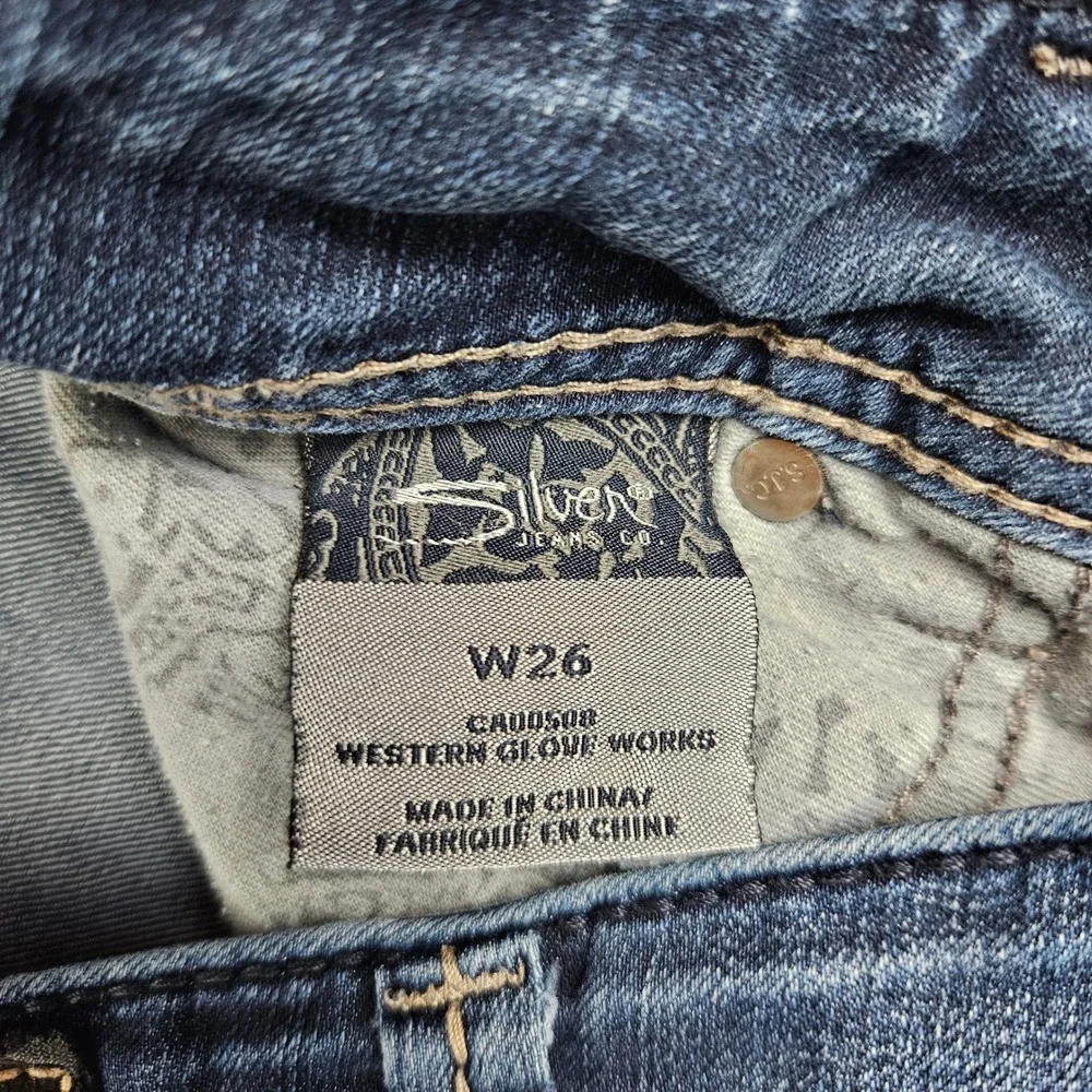 Silver Suki Capri Jeans Women's 26 Dark Wash Denim‎ Stretch Mid Rise Cropped